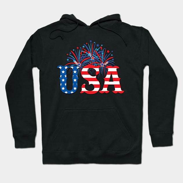 USA United States Hoodie by Saldi